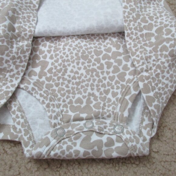 Carters Onesie Dress Girls Size 6M Brown White Leopard Print Short Sleeve - Picture 3 of 4